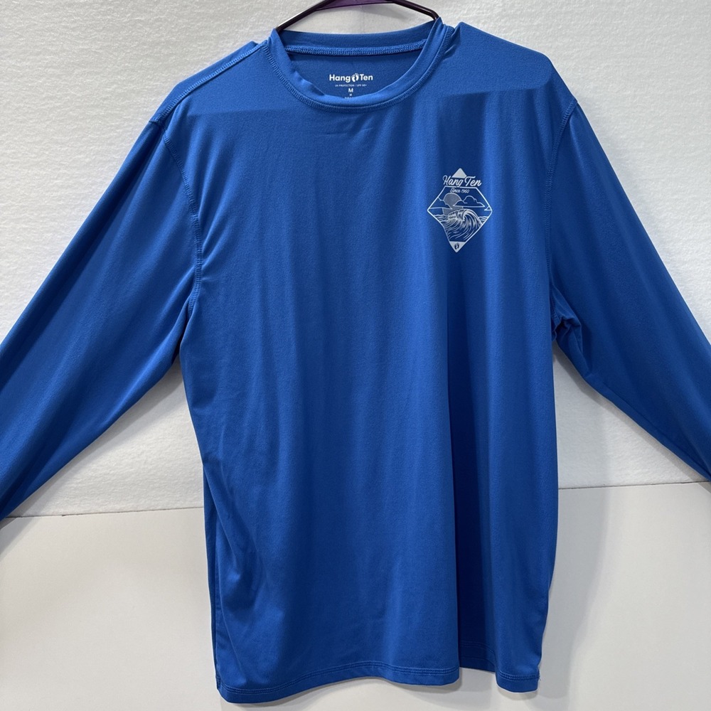 NEW Hang Ten Men's M Long Sleeve UV Protection T-Shirt UPF 50+ Polyester Medium